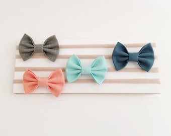 Mini bow headbands, baby headband, small bow headband, newborn headband, baby girl headband