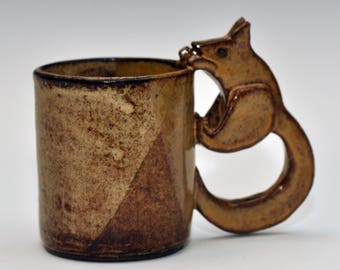 Handmade Squirrel Mug