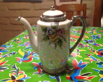 Vintage hand painted Japanese lusterware teapot