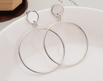 Alloy Fashion Geometric earring (Silver) NHBQ1265-Silver