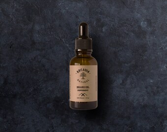 Peppermint Beard Oil, Beard Oil, Men's skin care, Beard Moisturizer, Bear Conditioner, Beard grooming, Soften and tame facial hair