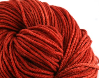 Hand Dyed Aran weight mini Empire Rambouillet Wool 213 yds 4oz Barnsides