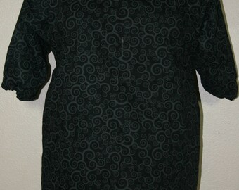 Grey Swirls Kappogi, a Japanese Apron