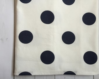 White and Navy Crib Skirt - SALE - Polka Dot - Baby Bedding - Crib Bedding - Nursery - Navy - Ready to Ship - Gender Neutral