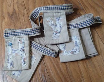 Shabby chic repurposed bunting