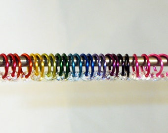 Rainbow Snag Free Stitch Markers - fits up to US size 8 needle (5 mm)