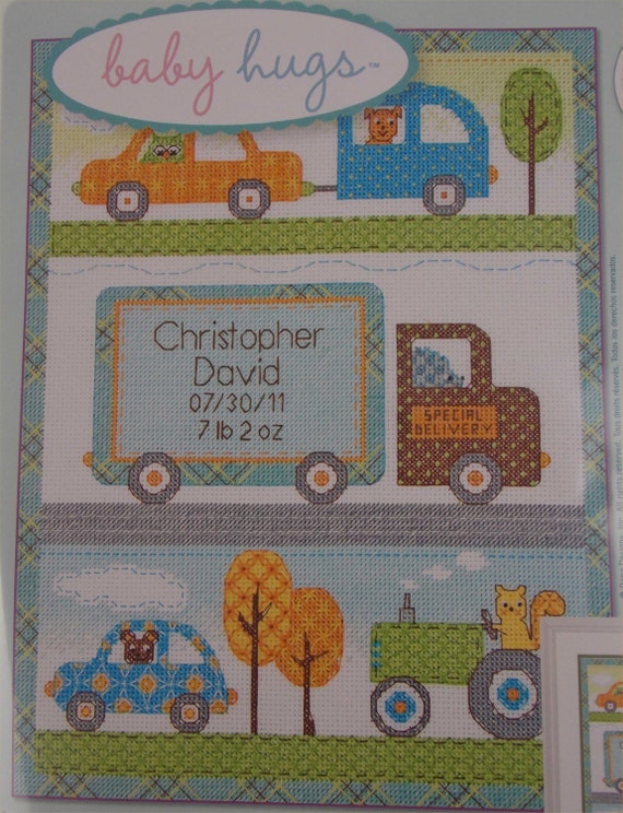 Birth announcement counted cross stitch kit