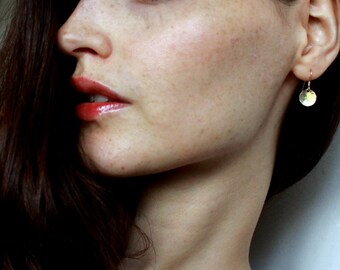 Dainty Gold Earrings Gold filled earrings minimal earrings Gold Disc Earrings Gold Jewelry everyday earrings everyday jewelry
