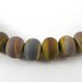 Set of Twelve Frosted Micro Raku Handmade Glass Accent Beads