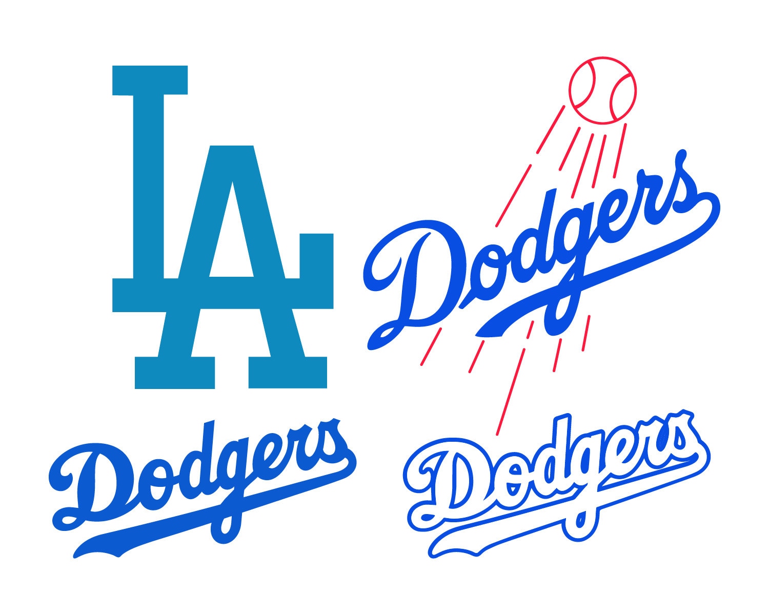 Los Angeles Dodgers Cut Files Los Angeles Dodgers Svg Files