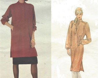 80s Yves Saint Laurent Womens Pullover Dress, Tunic & Skirt Vogue Sewing Pattern 2773 Size 12 Bust 34 UnCut Vogue Paris Original Pattern