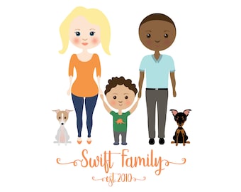 Family Portrait Illustration