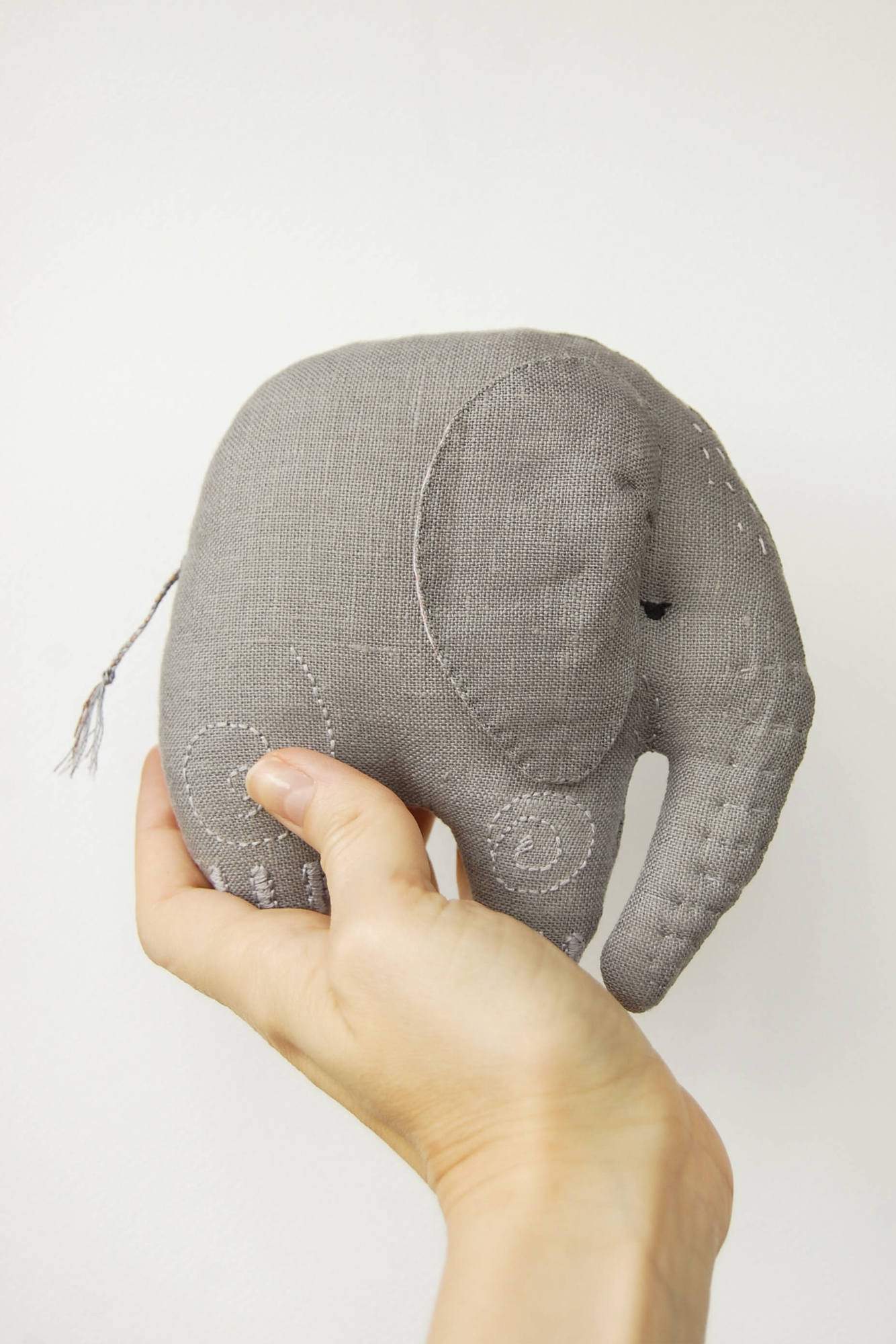 grey elephant stuffed animal