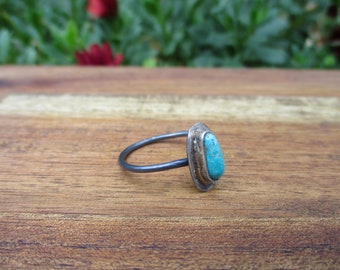 Blue Ridge Turquoise Stacker / Turquoise Stack Ring / Blue Turquoise Ring / Sterling Silver Ring / Turquoise Stackable Ring / Stacking Ring