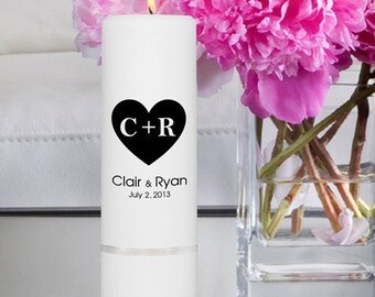 Wedding Candles - Personalized Wedding Candles - Unity Candles - GC305 CP3