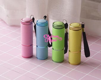UV Light Flashlight handheld Touch for UV Resin Curing (batteries not included) - Pastel Color (9 LED)