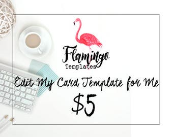 Edit My Card Template for Me