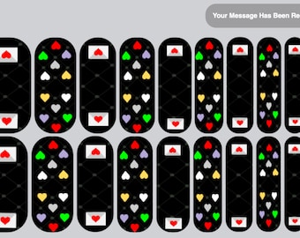 Mystic Messenger "Your Message has been Received" Nas Jamberry Nail Wraps