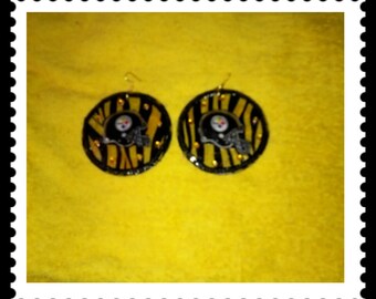 Large steelers earrings
