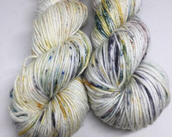 Hand dyed sparkle DK weight superwash yarn, perfect knitting hats, mittens and more, indie dyed yarn, Hand dyed knitting yarn