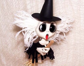 Witch Doll Ornament, Witch Ornament, Halloween Decorations, Befana, Halloween Decor, Kitchen Witch, Halloween Ornament, Christmas Witch