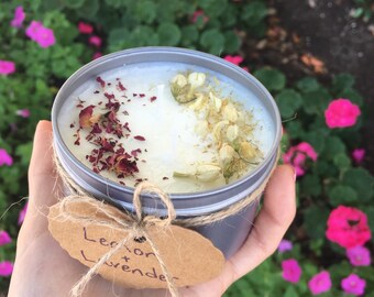 8 oz tin can soy candle