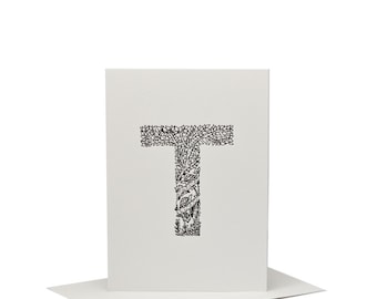 T for Turtle - Letterpress Print