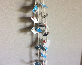 Playing card bird toy