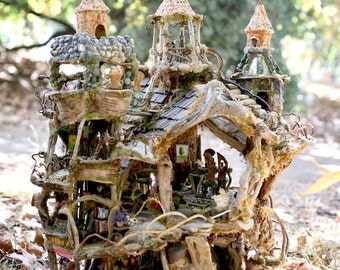 The Fairy Castle, Amazing Fairy House created from natural materials, exhibited at the American Visionary Art Museum 2012 to 2013