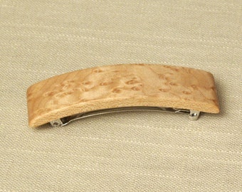 Birdseye Maple Barrette / Hair Clip / French Barrette