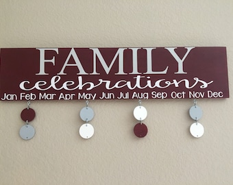 Family celebrations board