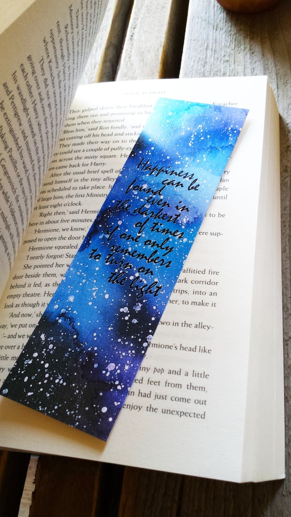 harry potter watercolor bookmark harry potter quote bookmark