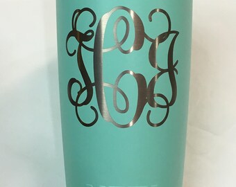 Your Choice of Polar Camel or Yeti Brand Tumbler, Monogram, Custom, Tumbler, Engraved, Personalized, Cup, Stainless Steel, Rambler
