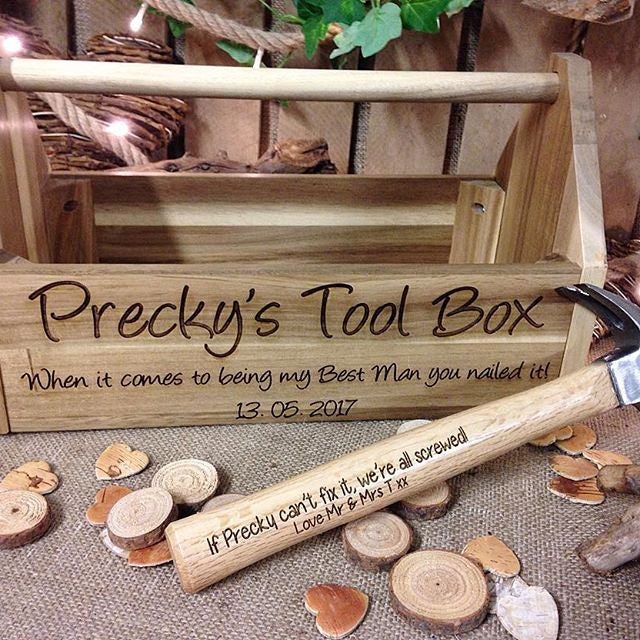 Toolbox Personalised tool box Handy box Best Man Gift