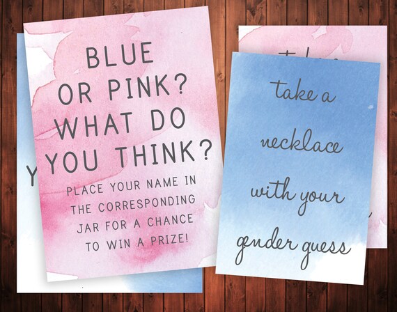 Instant Download Gender Reveal Party Signs Diamonds Or