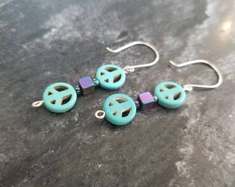Peace Dangles Earrings