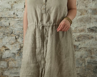 linen dress LAKE | custom length