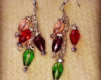 Christmas lights earrings