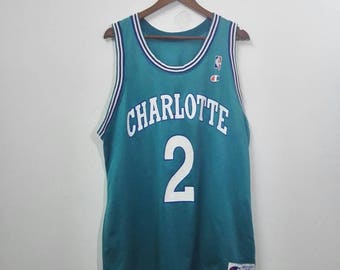 Vintage CHARLOTTE Jersey Johnson No. 2 Champion Jersey Nice Colour
