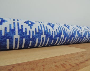 Blue & white draft Stopper. Light blocker. Window snake. Draught excluder. House and home accessory. energy saver. window draft stopper