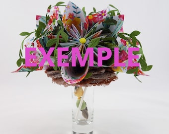Paper flowers bouquet
