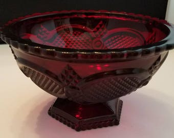 Avon Ruby Red Cape Cod Candy dish
