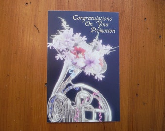 Vintage 1980's Unused Promotion Congratulations Card - Unusual '80's Congratulation Promotions Card - 1980 Congrats New Job Greeting Card