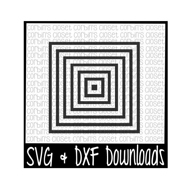 Stacked Squares Cutting File SVG & DXF Files Silhouette