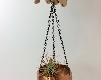 Charming Vintage Coppercraft Guild Small Hanging Planter Bowl