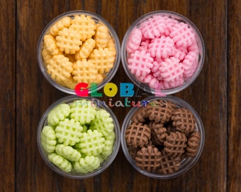 Dollhouse Miniatures Colorful Waffle