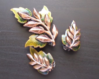 Vintage Matisse Renoir Brooch and Earring Set