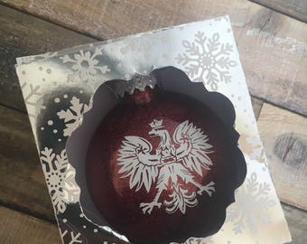 Polish eagle christmas ornament