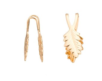 Leaf Plate Y-Shape Gold Finished Glue-On Bail 6.2x19mm sold per pack of 10