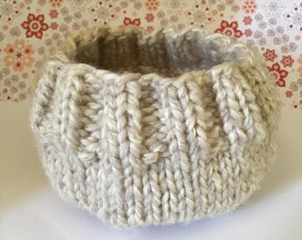 PDF PATTERN - Knitted basket instructions / tutorial